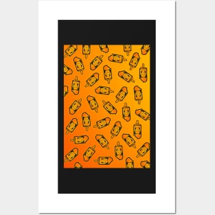 Screamsicle (pattern) (orange) Posters and Art